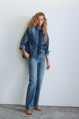 TRF STRAIGHT HIGH-WAIST JEANS