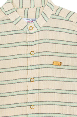 Рубашка цвета морской волны с длинным рукавом для мальчика - U.s. polo assn фото 4