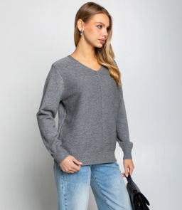 Джемпер #КТ8208, серый - Dommod фото 2