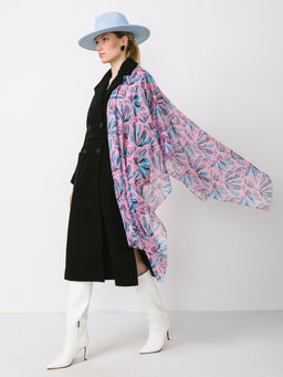 Большой мягкий очень нежный двусторонний палантин в стиле арт-деко - Tantino фото 4