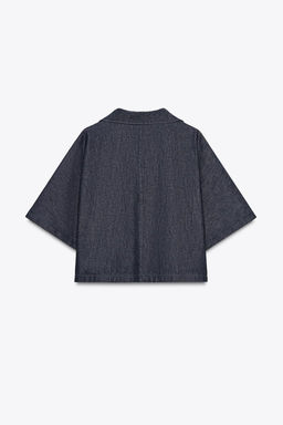 TRF DENIM SHIRT WITH POLO COLLAR - Zara фото 7
