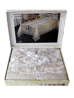 Скатерть EFOR SEVVAL 160x220 капучино  фото 2