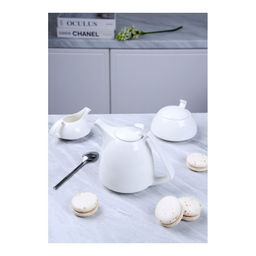 Сахарница фарфоровая с крышкой Walmer Savanna, 0.35 л, цвет белый  фото 4