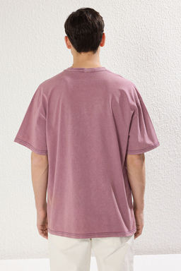 TRENDYOL MAN Antrasit Oversize/Genis Kesim Soluk Efektli Yaz? Bask?l? %100 Pamuklu T-Shirt TMNSS23TS00174 - Trendyolmilla фото 16