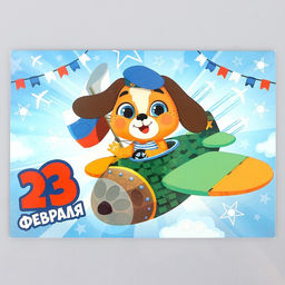 Мозаика стикерная форменная С 23 Февраля Собачка - Школа талантов фото 10