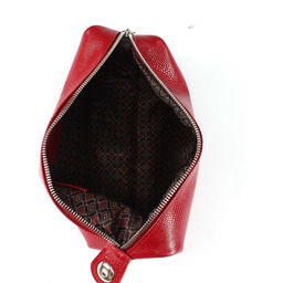 Косметичка Croco-К-720 натуральная кожа (1 отдел), красный игуана (73) 265361  фото 3