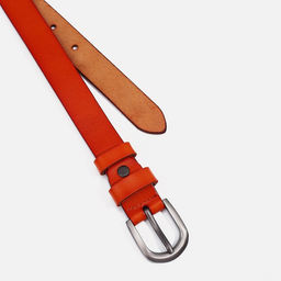 Ремень женский, ширина 2,5 см, винт, пряжка металл, цвет оранжевый - Simaland фото 2