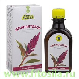 Амарантовое, масло льняное пищевое с экстрактом амаранта 0,2 л