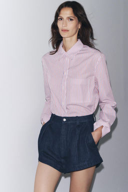 ZW COLLECTION STRIPED POPLIN SHIRT - Zara фото 9