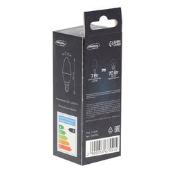 Цена за 3 шт. Лампа светодиодная Luazon Lighting, C37, 7 Вт, E14, 630 Лм, 4000 К, свечение нейтральное белое