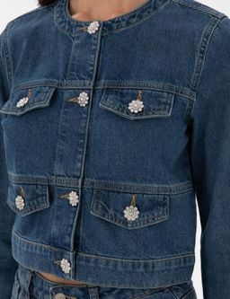 Mavi Crop Top Jean Ceket - Pierre cardin фото 7