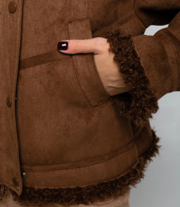 Дублёнка #КТ7580 (1), коричневый - Dommod фото 5