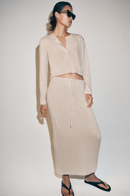 FALDA LARGA RECTA / Beige - Zara фото 5