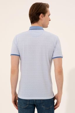 Мужская темно-синяя футболка с воротником поло - U.s. polo assn фото 5