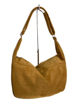 Женская сумка из искусственной замши, цвет светло коричневый