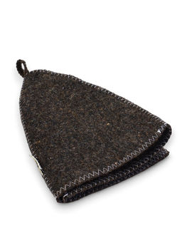 Цена за 2 шт. Шапка для бани и сауны «Классическая», шерсть 100%, серая