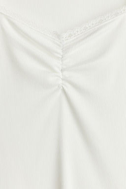 Top de canale con ribete de encaje - H&m фото 6