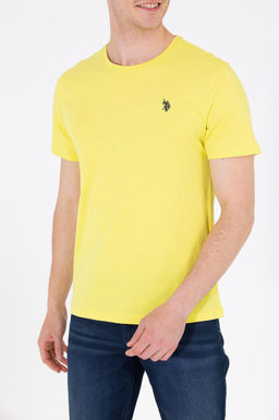 Футболка мужская U.S. Polo Assn Citron Basic с круглым вырезом лимонная хлопок  фото 20