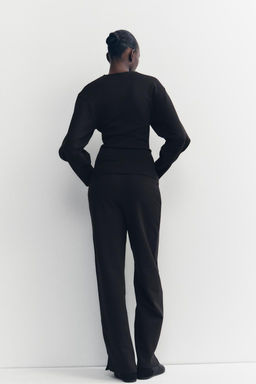 INTERLOCK KNIT TROUSERS WITH VENTS - Zara фото 13