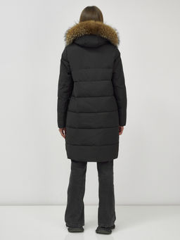 Куртка ПРЕМИУМ КЛАССА зимняя с мехом ЕНОТА, черного цвета - Mtforce фото 8