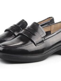 03-PDEB105-3 BLACK Лоферы женские (натуральная кожа)