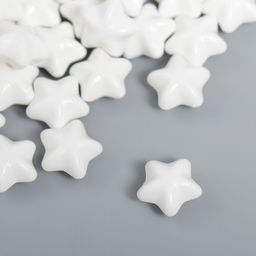 Сургуч в гранулах в пакете Звёздочки белый матовый 55 гр 12х8 см