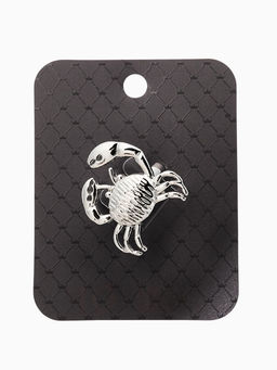 Кольцо "Краб", безразмерное, цвет серебро