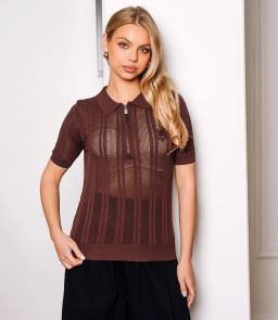 Футболка #КТ8209, шоколадный