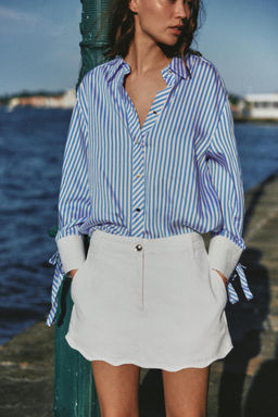 CAMISA RAYAS LAZOS / Azul / Blanco
