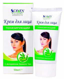 Тонизирующий крем д/лица с э-м зеленого чая 50 мл./60