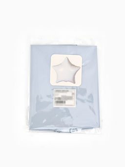 Цена за 2 шт. Воздушные шары фольгированные 18" "Звезда" цвет белый,  набор 5 штук