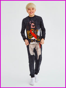 Пижама "Император",мокрый асфальт