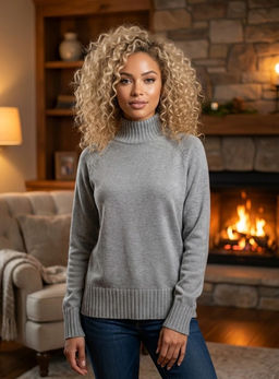 K13317 Джемпер (вязаный трикотаж) СВ_СЕРЫЙ