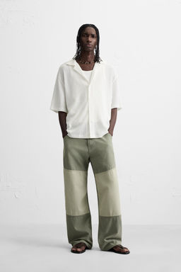 CREASED-EFFECT TEXTURED SHIRT