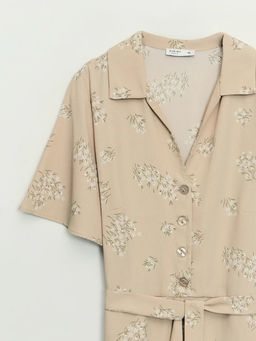 Платье с поясом и цветочным принтом / Zarina  фото 10