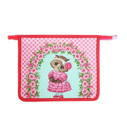 Папка для тетрадей А5, 195 х 245 х 50 мм, молния сверху, К 61ШК5, Совунья (объемный 3D-рисунок с блестками), ламинированный картон/текстиль