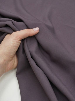 Штапель цв.Темный кофейно-лиловый, ш.1.45м, вискоза-100%, 110гр/м.кв. - Купава фото 4