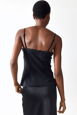 Top de tirantes finos con ribete de encaje - H&m фото 6