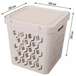 Ящик универсальный с крышкой "DELUXE", 18 л, 286х286х286мм арт. С32427