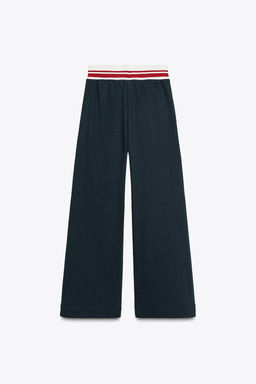 TROUSERS WITH EMBROIDERED SLOGAN - Zara фото 6