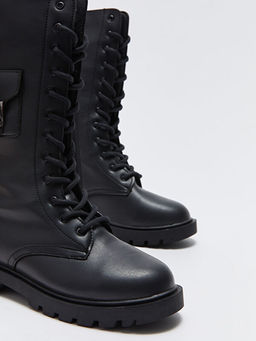 Deri G?r?n?ml? K?z ?ocuk ?izme - Waikiki фото 3