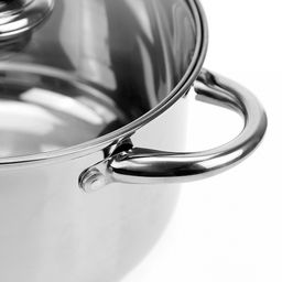 Кастрюля из нержавеющей стали Greta 3,3л, д21,4см, h11,5см, s0,4см, стеклянная крышка, Appetite (Китай) - Домашняя мода фото 7