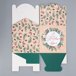 Цена за 5 шт. Коробка кондитерская с окном, сундук, «С Новым годом!» 20×20×20 см