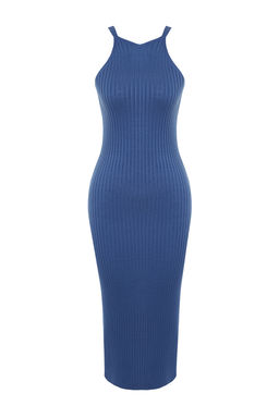 Indigo Duz Midi Elbise TWOSS23EL00738