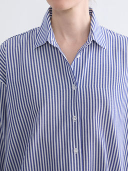 ?izgili Oversize Poplin Kad?n G?mlek Tunik