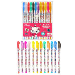 Набор гелевых ручек с блёстками, 12 цветов, Коты аристократы - Disney фото 6