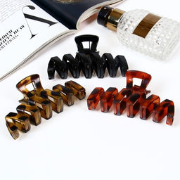 Цена за 12 шт. Крабик для волос «Джуна», зигзаг, 9.5 см, МИКС