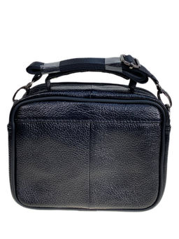 Сумка мужская из натуральной кожи, цвет черный - Greta фото 2