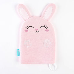 Мочалка детская для купания «Зайка», варежка, из махры