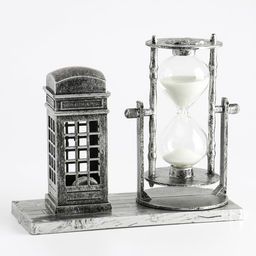 Часы песочные «Красная будка», сувенирные, с подсветкой, 15.5×6.5×12.5 см
